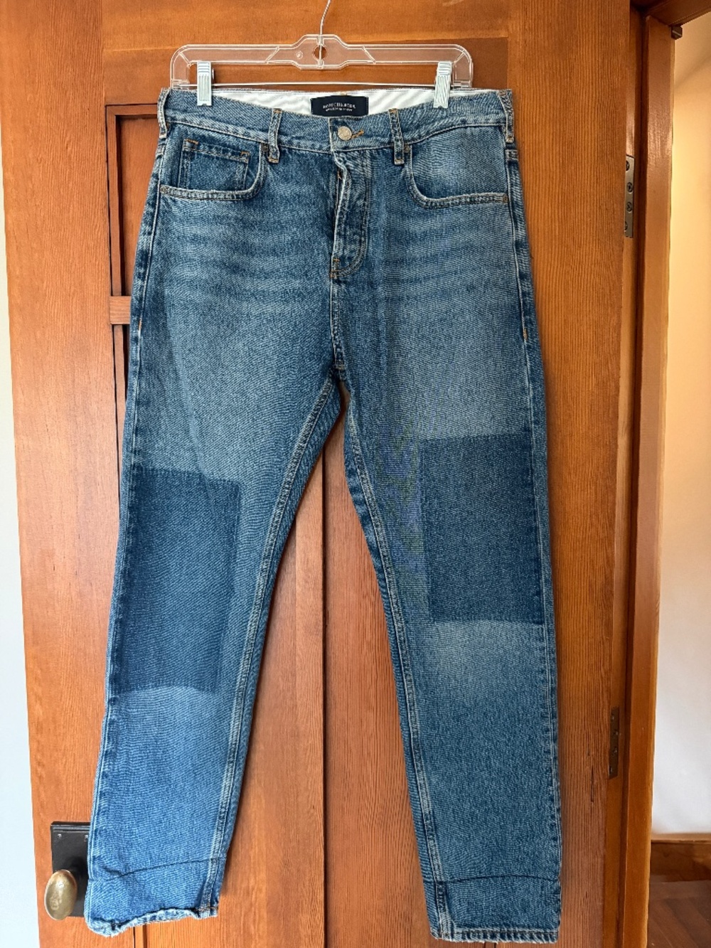 Scotch & Soda The Norm Patchwork Organic Cotton Blue Jeans Mens 31x32